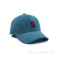6 pannelli blu da baseball con ricamato